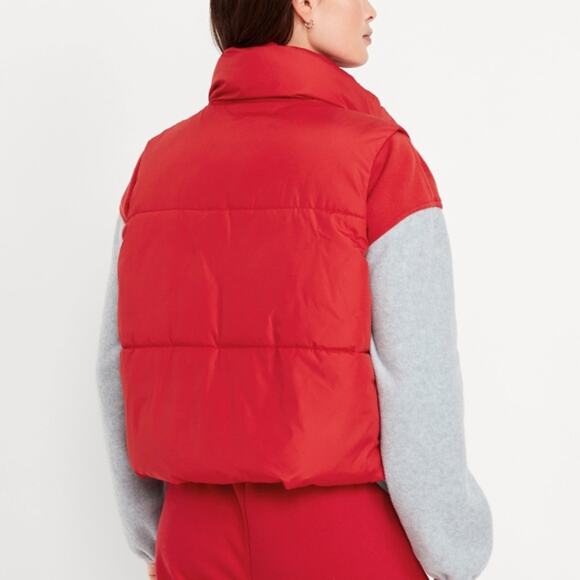 Old Navy Red Quilted Puffer Vest - Picture 2 of 13